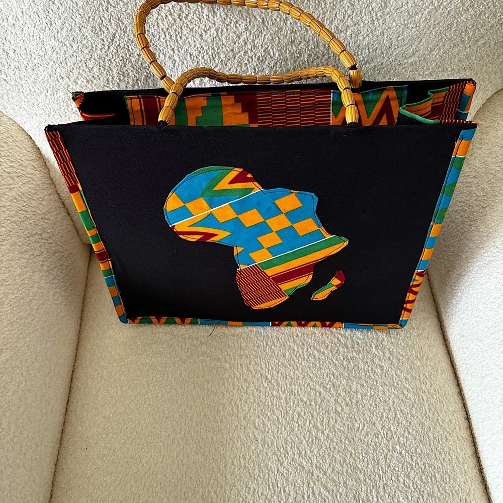 New African Kente Tote Bag